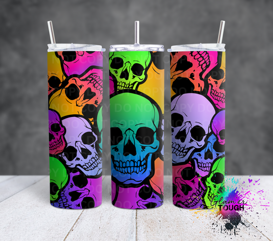 Rainbow Skulls- 20oz Tumbler
