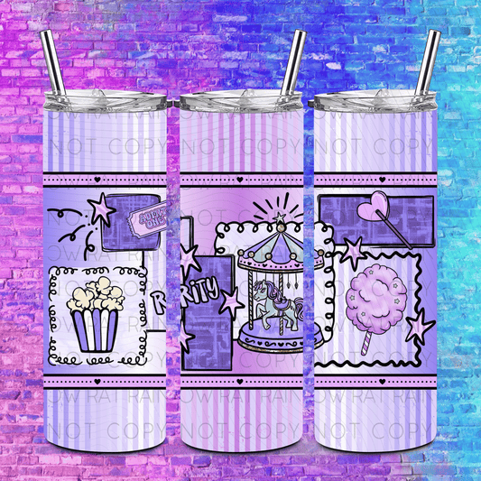 Pastel Patchwork- 20oz Tumbler Wrap Singles