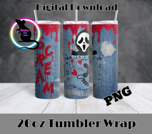 Ghostie Pocket Pal- 20oz Tumbler Wrap