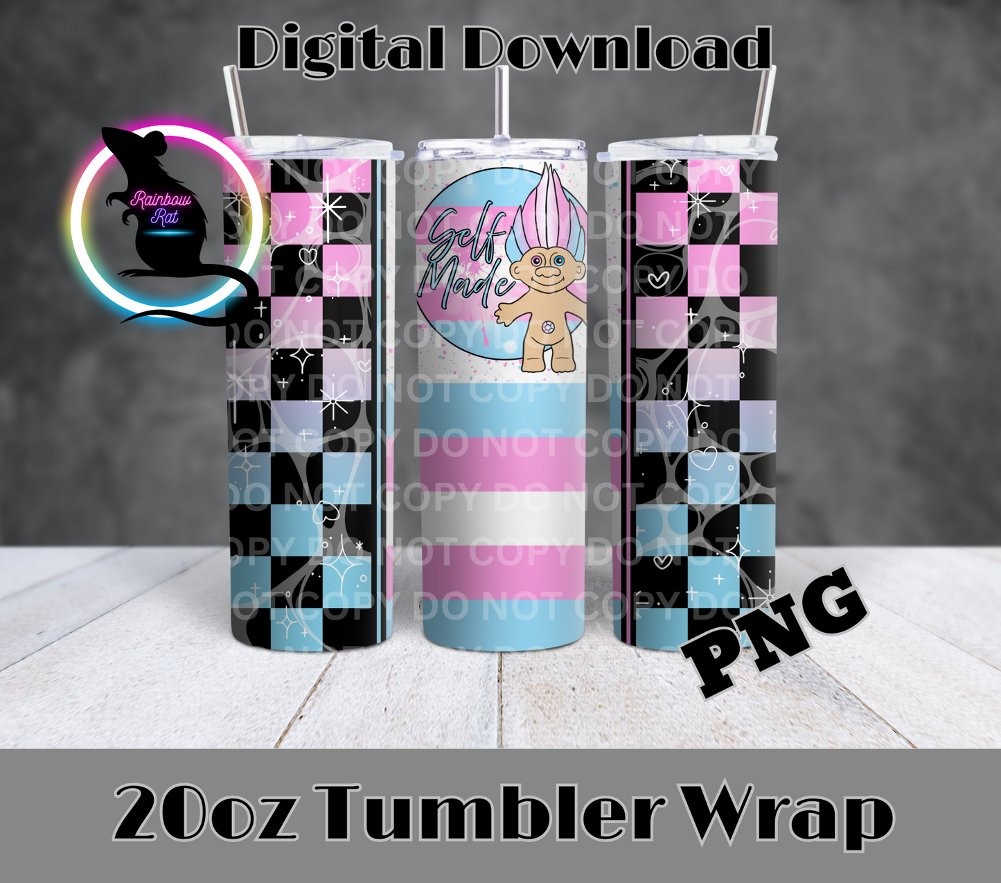 Pride Troll- 20oz Tumbler Wrap