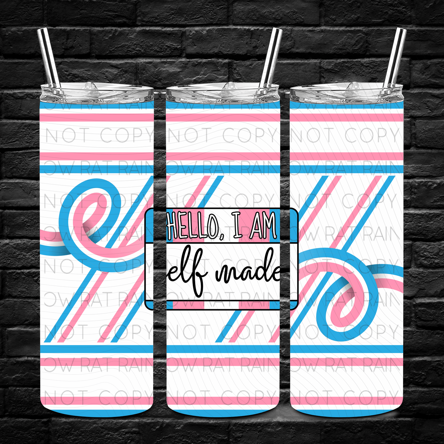 Hello, I am Name Tags- 20oz Tumbler Wrap Singles