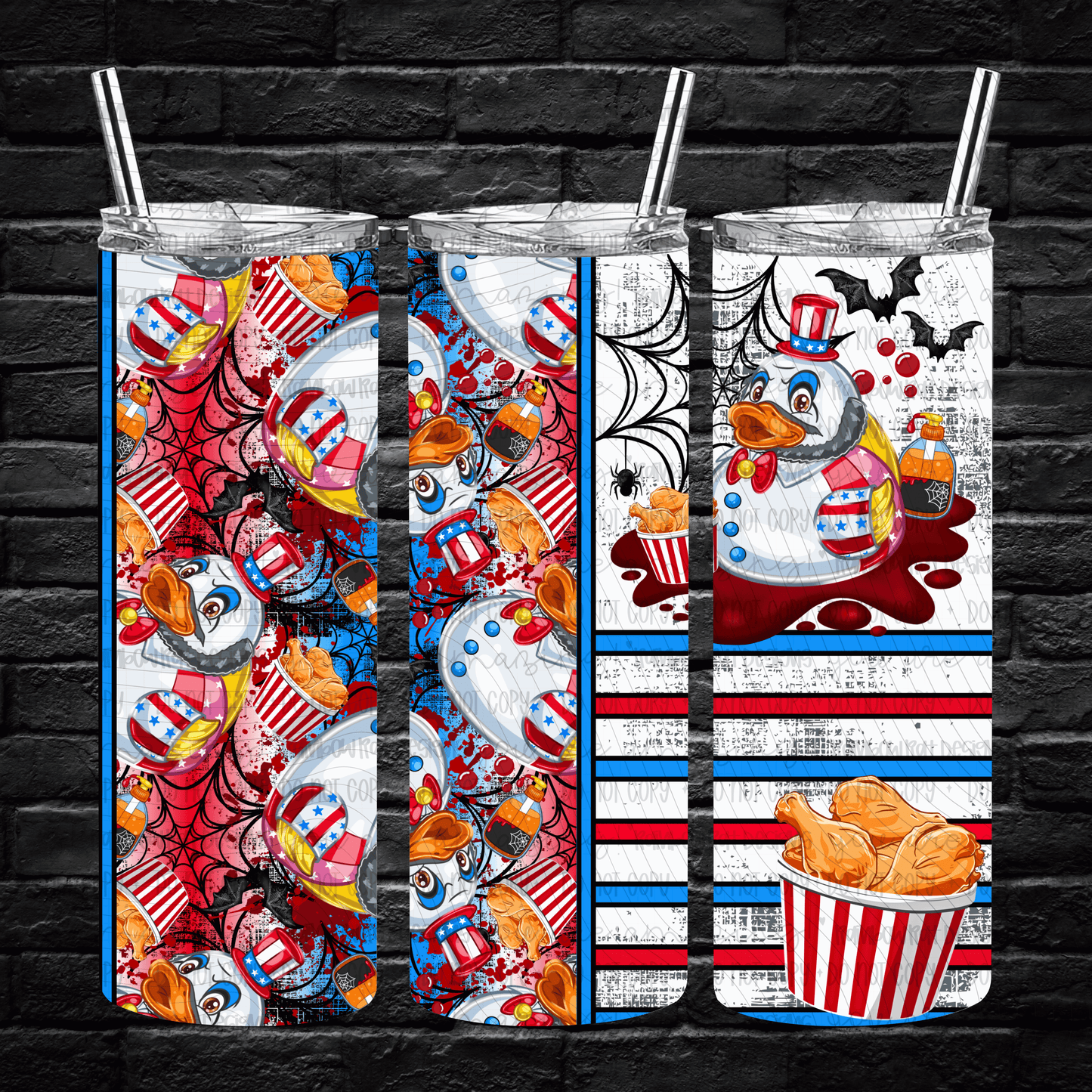 Horror Duckies- 20oz Tumbler Wrap Singles