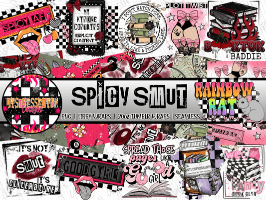 Spicy Smut Collab- Distressed ink X Rainbow Rat Designs