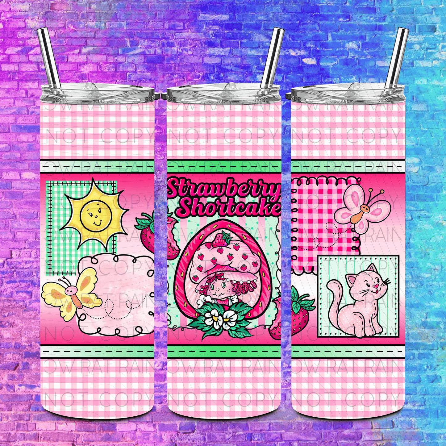 Pastel Patchwork- 20oz Tumbler Wrap Singles