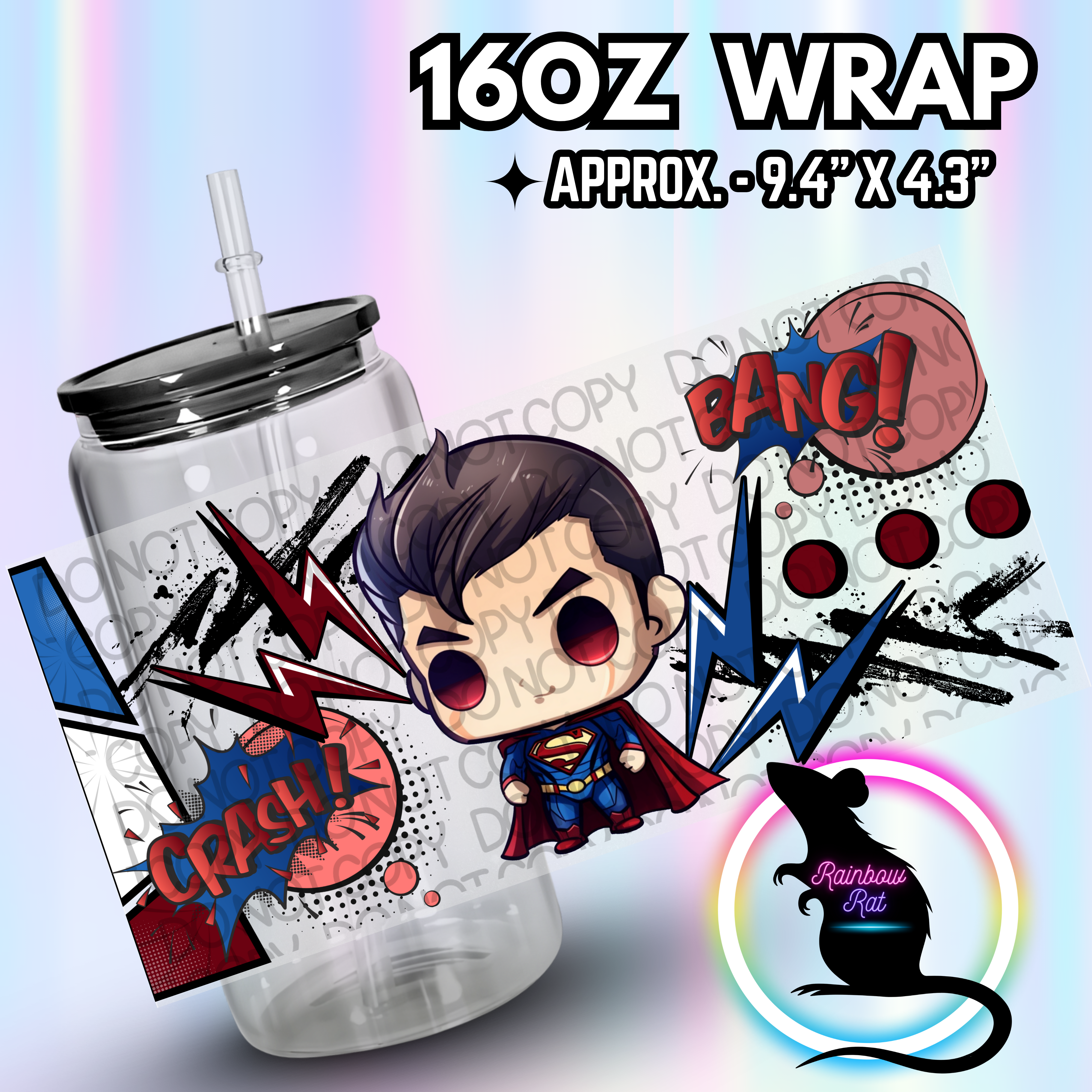 SuperGuy- Libby Wrap – Glam’er Tough | Rainbow Rat Designs
