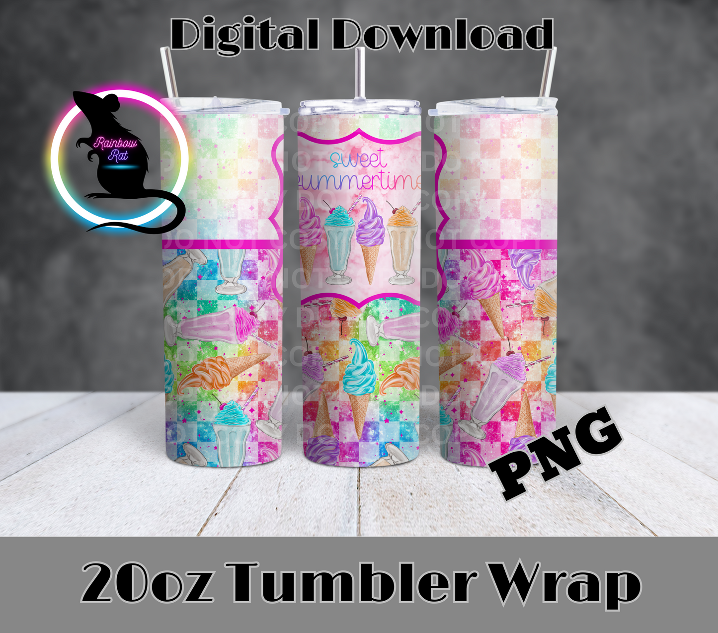 Sweet Summertime- 20oz Tumbler Wrap