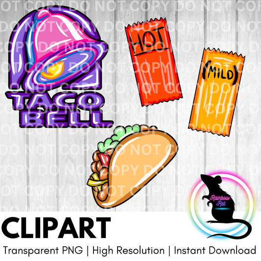 Tacos- Clipart (4 pack)