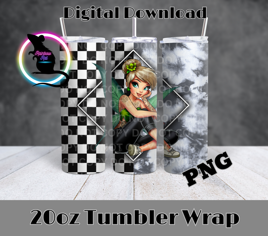 Tattooed Fairy- 20oz Tumbler Wrap