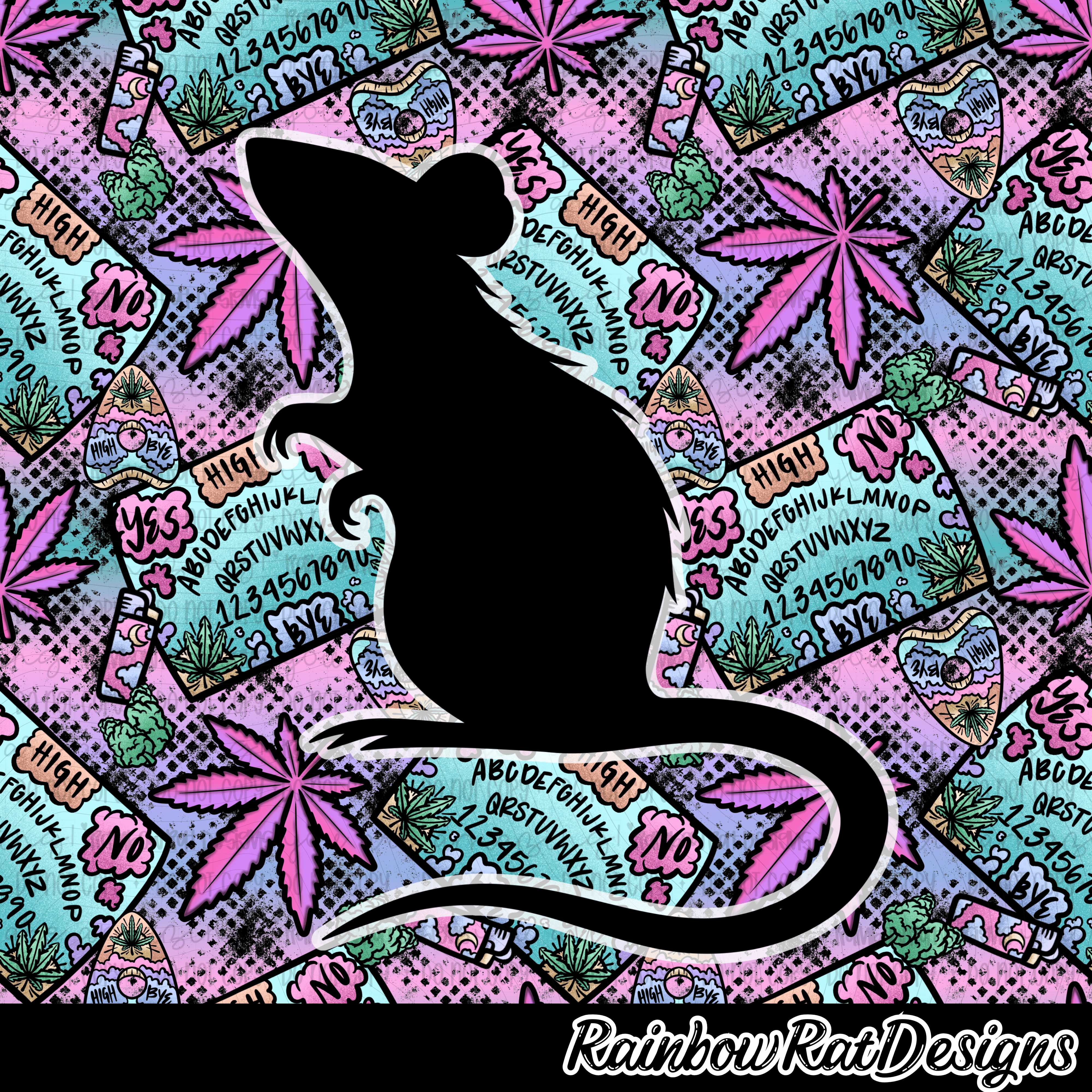Pretty Stoned -Seamless Singles – Glam’er Tough | Rainbow Rat Designs
