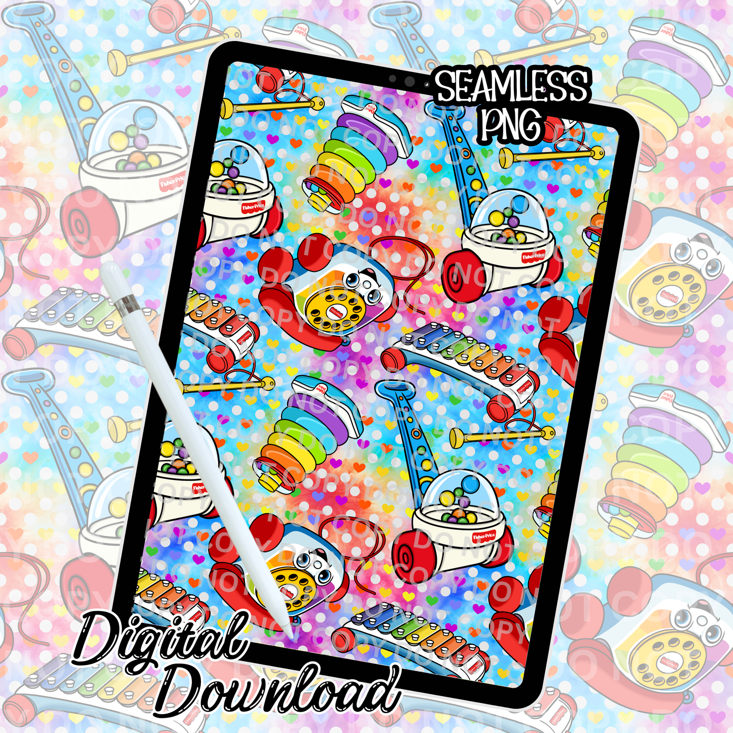 Playtime Rainbow- Seamless Design