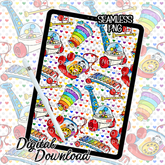 Playtime White- Seamless Design