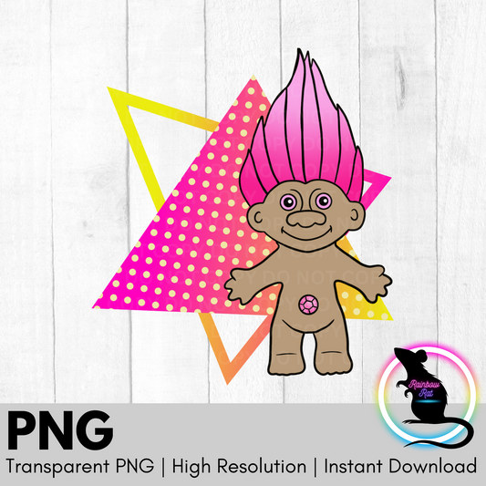 90's Neon Doll- PNG