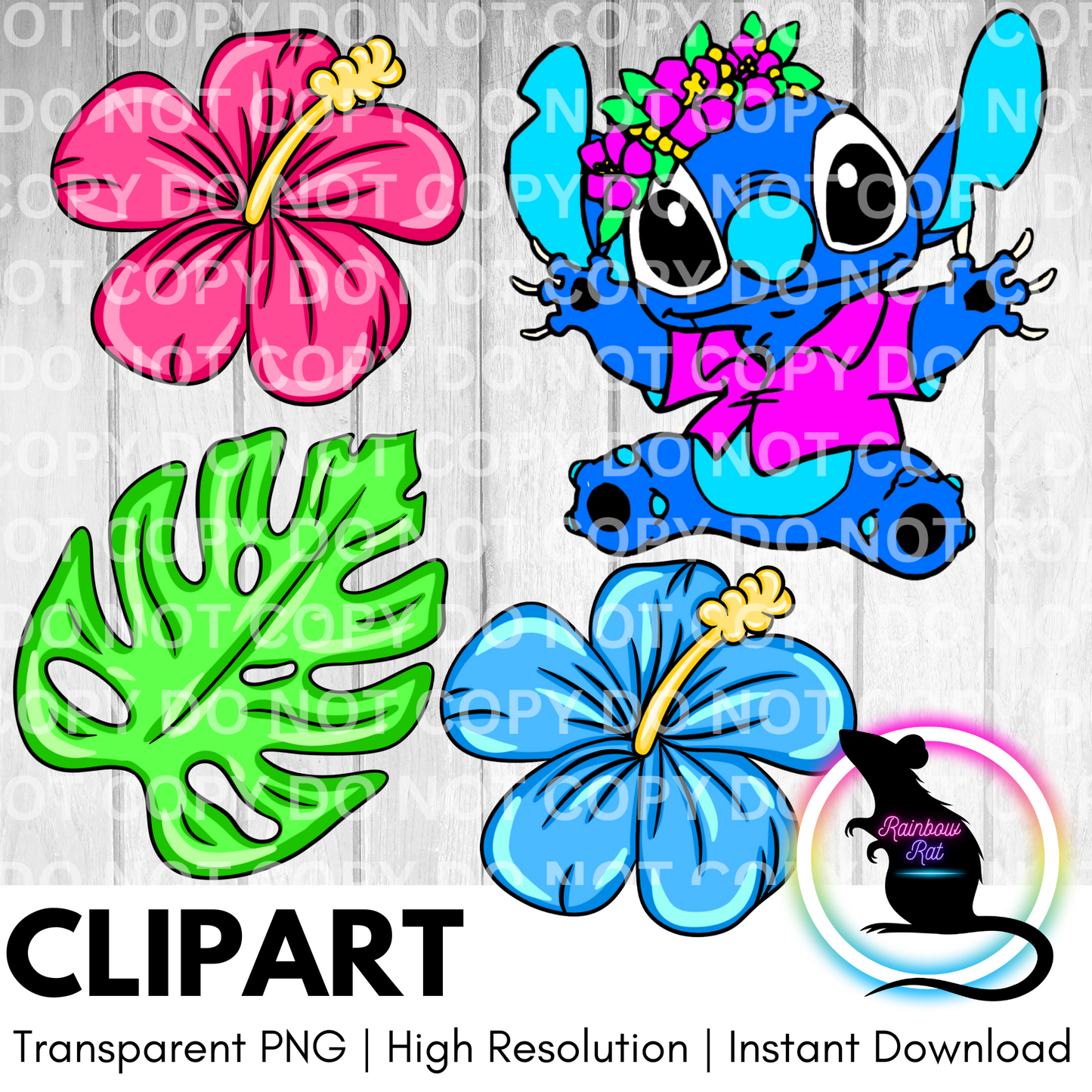 Tropical 626- Clipart (4 pack)