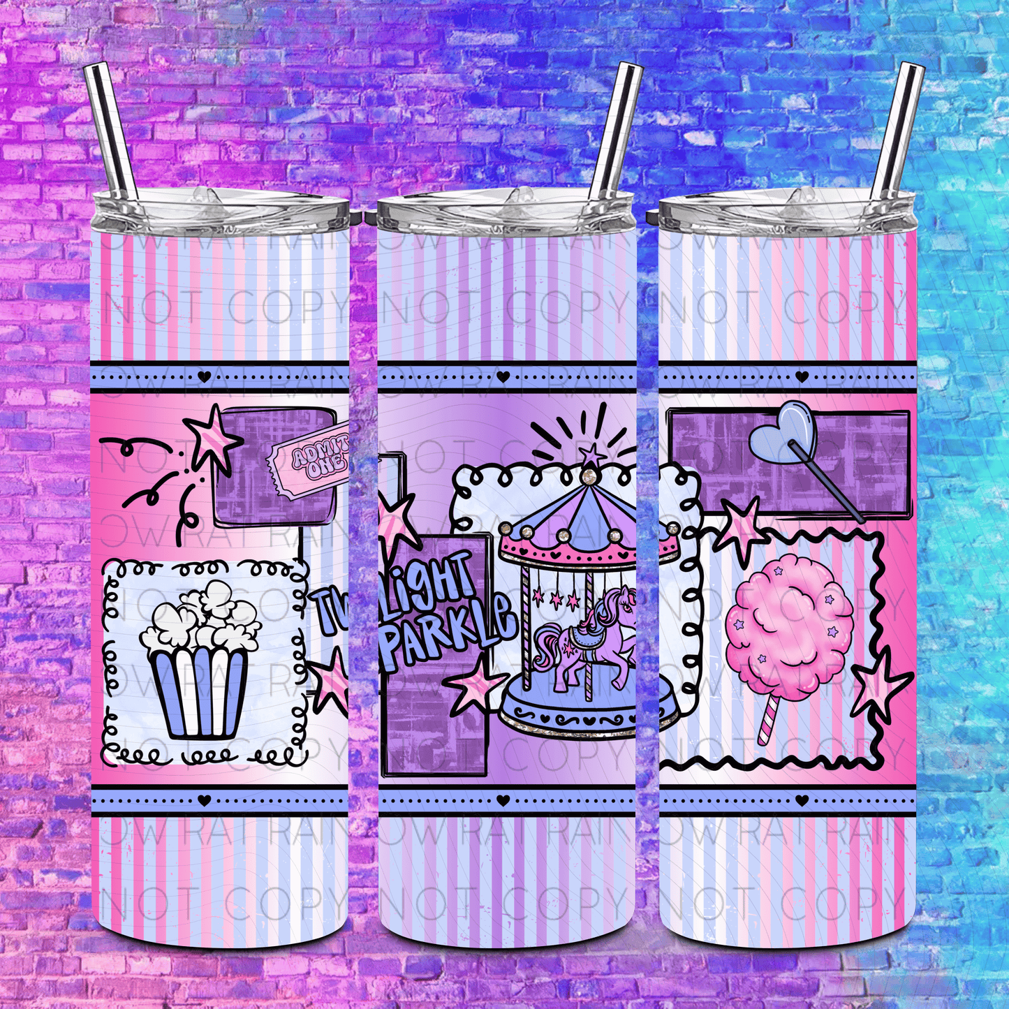 Pastel Patchwork- 20oz Tumbler Wrap Singles