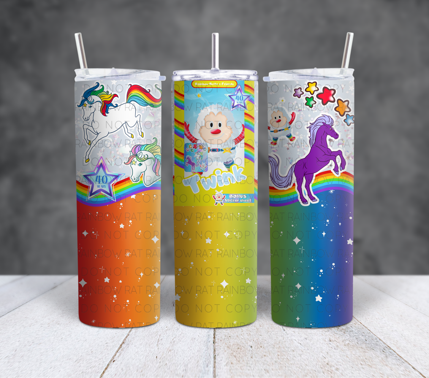Rainbow Friends- 20oz Tumbler Wrap Singles