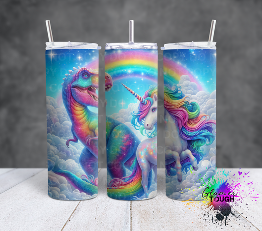 Unicorn & Dino- 20oz Tumbler