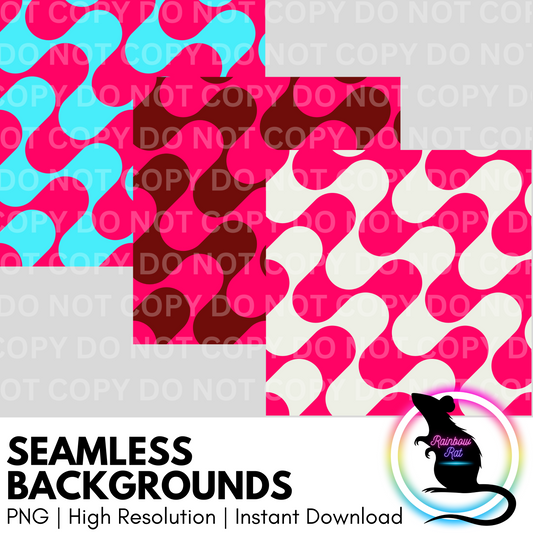 Groovy Waves- Seamless Background (3 pack)