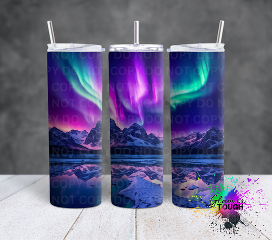 Winter Northern Lights- 20oz Tumbler