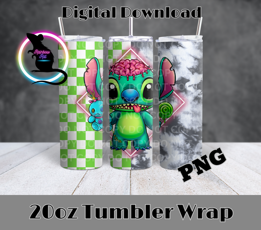 Zombie Alien- 20oz Tumbler Wrap