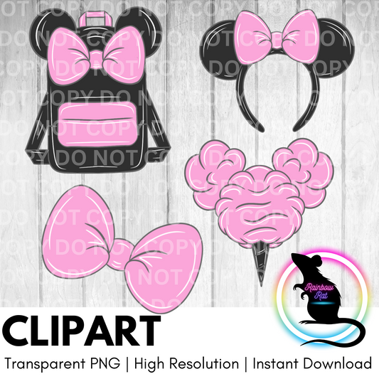 Pink- Clipart (4 pack)