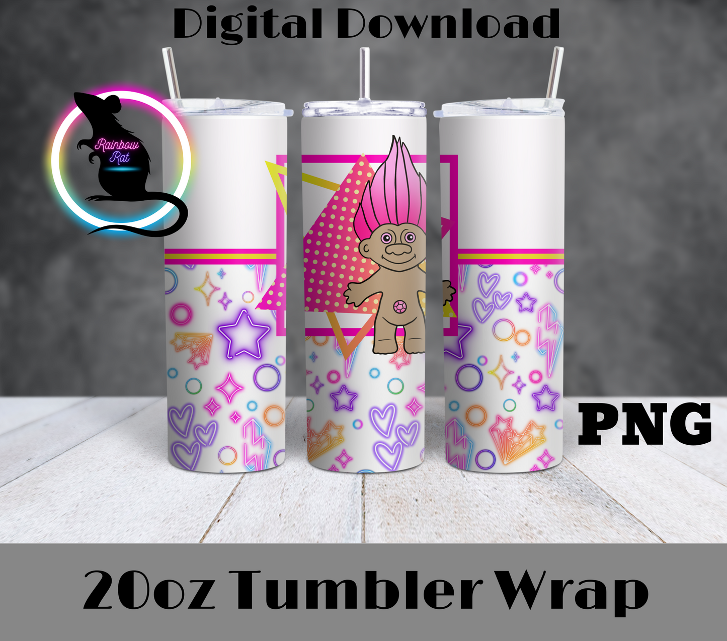 Neon Bridge Dweller- 20oz Tumbler Wrap